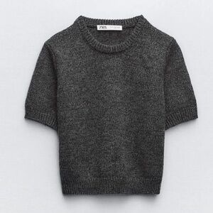 Zara Textured Crewneck Sweater